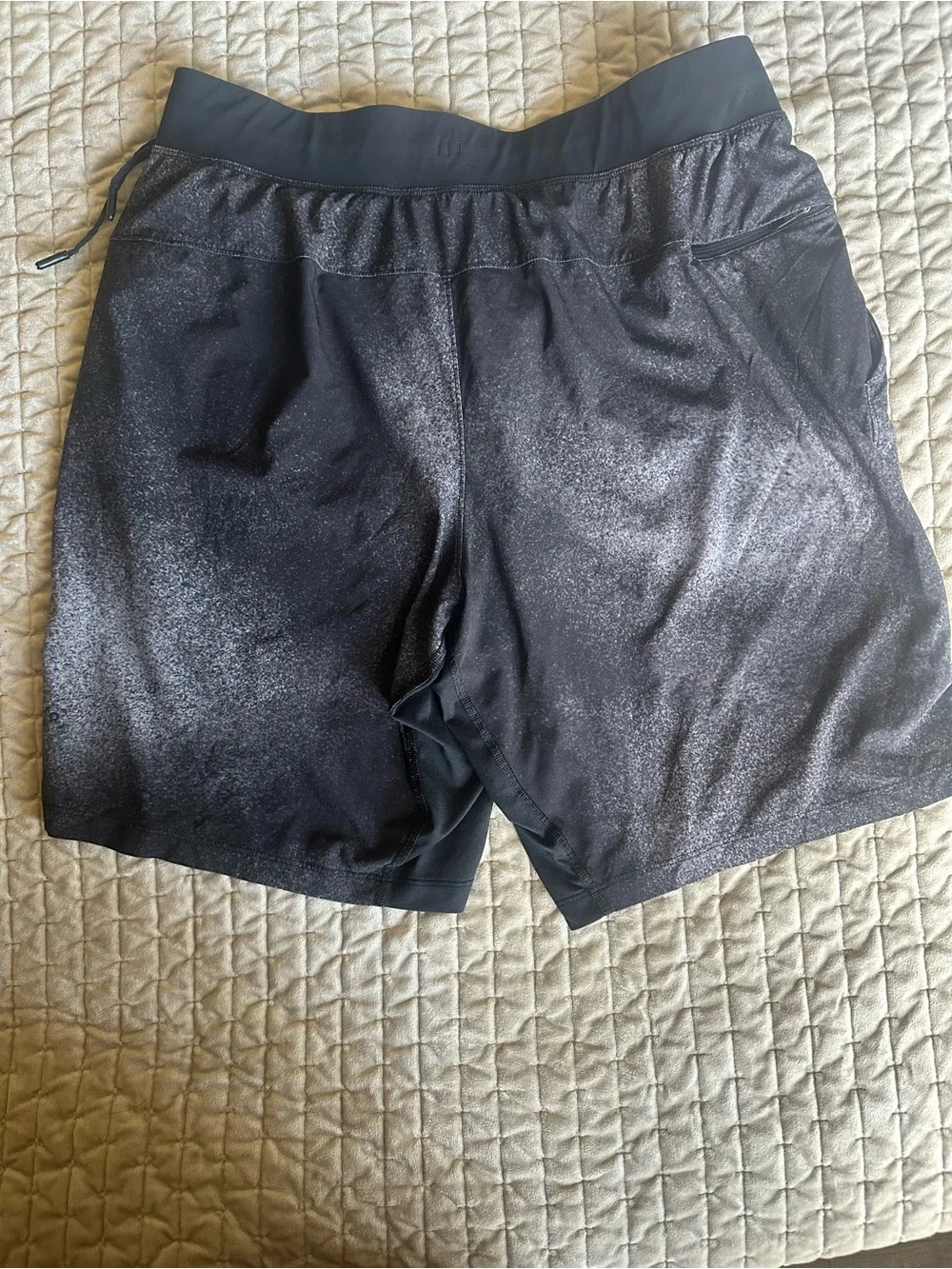 lululemon athletica Men's Black Speckled Athletic Shorts